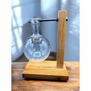 Glass and Wood Propagation Vase Bud Vase For plant cuttings
